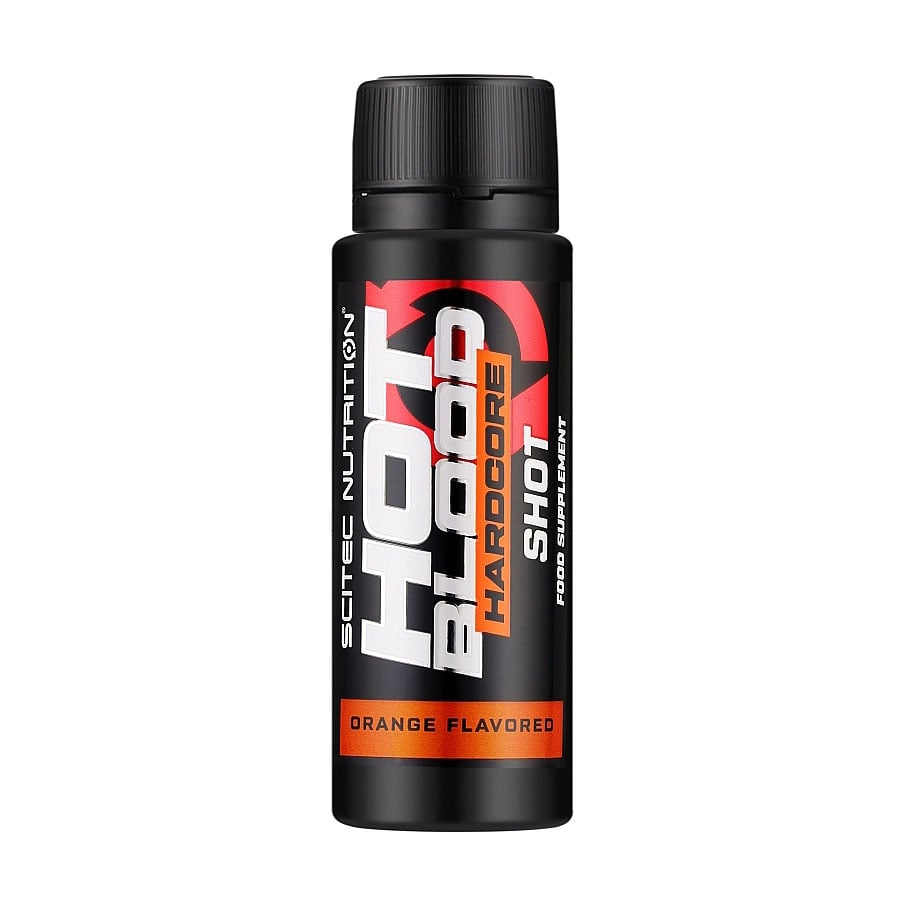 Уцінка! Передтренувальний комплекс Scitec Nutrition Hot Blood Hardcore Shot Апельсин, в рідині, 60 мл